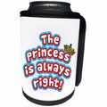 3dRose Can Cooler Bottle Wrap - Carsten Reisinger - Illustrations - Funny Baby Design The Princess is Always Right