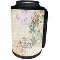 3dRose Carsten Reisinger - Illustrations - Beautiful Floral Vintage - Can Cooler Bottle Wrap (cc_244731)