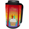 3dRose Beverly Turner Birthday Design - Cupcake with Number Candles, 31 Years Old Birthday - Can Cooler Bottle Wrap (cc_244930)