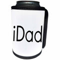 3dRose Xander funny quotes - iDad, black lettering on a white background - Can Cooler Bottle Wrap (cc_244963)