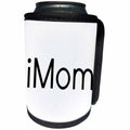 3dRose Xander funny quotes - iMom, black lettering on a white background - Can Cooler Bottle Wrap (cc_244964)