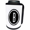 3dRose Xander monograms - The letter B monogram, Black letter B on white background - Can Cooler Bottle Wrap (cc_244976)