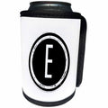 3dRose Xander monograms - The letter E monogram, Black letter E on white background - Can Cooler Bottle Wrap (cc_244979)