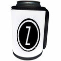 3dRose Xander monograms - The letter Z monogram, Black letter Z on white background - Can Cooler Bottle Wrap (cc_245000)