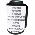 3dRose Xander funny quotes - Hold your wifes hand in the mall romantic and economical - Can Cooler Bottle Wrap (cc_245011)