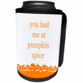 3dRose Xander funny quotes - you had me at pumpkin spice, pictures of a pumpkin patch - Can Cooler Bottle Wrap (cc_245042)