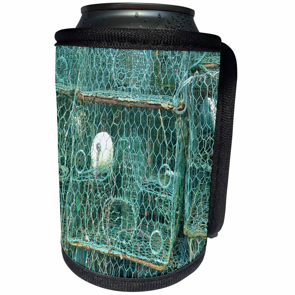 3dRose Florene Fishing - Image of Crab Traps in Everglades City Florida - Can Cooler Bottle Wrap (cc_245065)