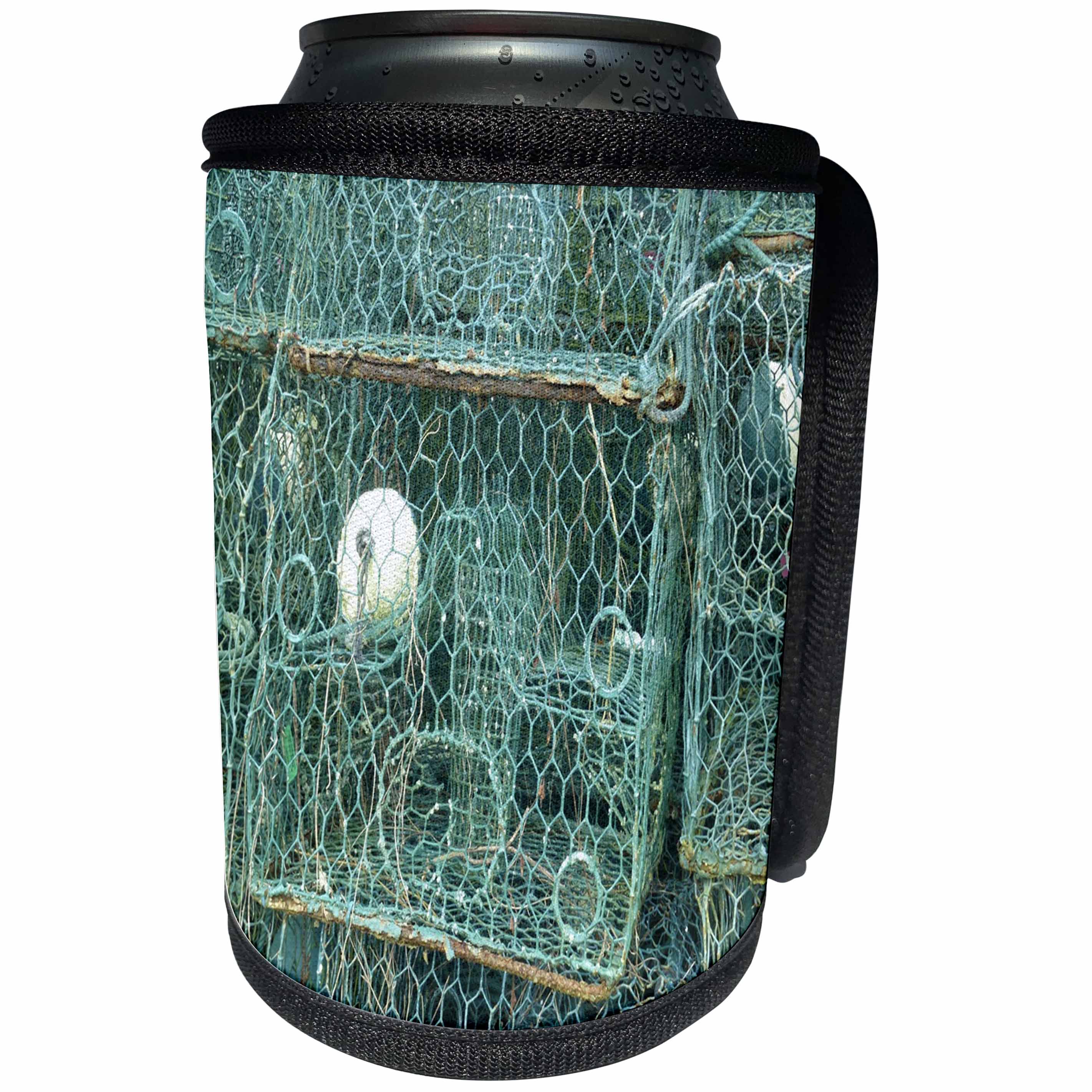3dRose Florene Fishing - Image of Crab Traps in Everglades City Florida - Can Cooler Bottle Wrap (cc_245065)