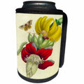 3dRose Florene Maria Merian Vintage Botanicals - Image of 1700s German Botanist Painting Butterflies Red Flower - Can Cooler Bottle Wrap (cc_245071)