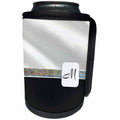 3dRose Florene Initials - Image of Elegant M On White Satin And Black Velvet - Can Cooler Bottle Wrap (cc_245082)