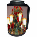 3dRose Florene Decorative III - Image of Pretty Chandelier With Red Flowers - Can Cooler Bottle Wrap (cc_245093)