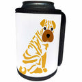 3dRose All Smiles Art Pets - Funny Cute Shar Pei Dog Original Abstract Art - Can Cooler Bottle Wrap (cc_245403)
