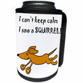 3dRose All Smiles Art Pets - Funny Dachshund Dog Chasing Squirrel - Can Cooler Bottle Wrap (cc_245415)