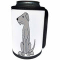 3dRose All Smiles Art Pets - Funny Cute Irish Wolfhound Puppy Dog Art - Can Cooler Bottle Wrap (cc_245419)