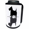 3dRose All Smiles Art Pets - Funny Cute Artsy Scottish Terrier Dog and his Reflection Image - Can Cooler Bottle Wrap (cc_245425)