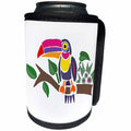 3dRose All Smiles Art Birds - Funny Cool Colorful Toucan Bird Art - Can Cooler Bottle Wrap (cc_245446)