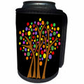 3dRose All Smiles Art Abstract - Fun Artistic Colorful Trees Nature Abstract Art - Can Cooler Bottle Wrap (cc_245451)