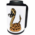 3dRose All Smiles Art Reptiles and Amphibians - Funny Artistic Cool Rattlesnake Ready to Strike - Can Cooler Bottle Wrap (cc_245452)