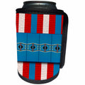 3dRose Jos Fauxtographee- Contemporary Patriotism - A Contemporary and patriotic layer photo with red and white with blue - Can Cooler Bottle Wrap (cc_245457)