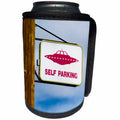 3dRose Jos Fauxtographee- Spaceship - A self parking sign at area 51 in Rachel Nevada - Can Cooler Bottle Wrap (cc_245459)