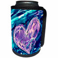 3dRose Cassie Peters Mixed Media - Heart Mixed Media - Can Cooler Bottle Wrap (cc_245668)