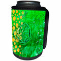 3dRose Cassie Peters Mixed Media - Green Abstract Mixed Media - Can Cooler Bottle Wrap (cc_245681)