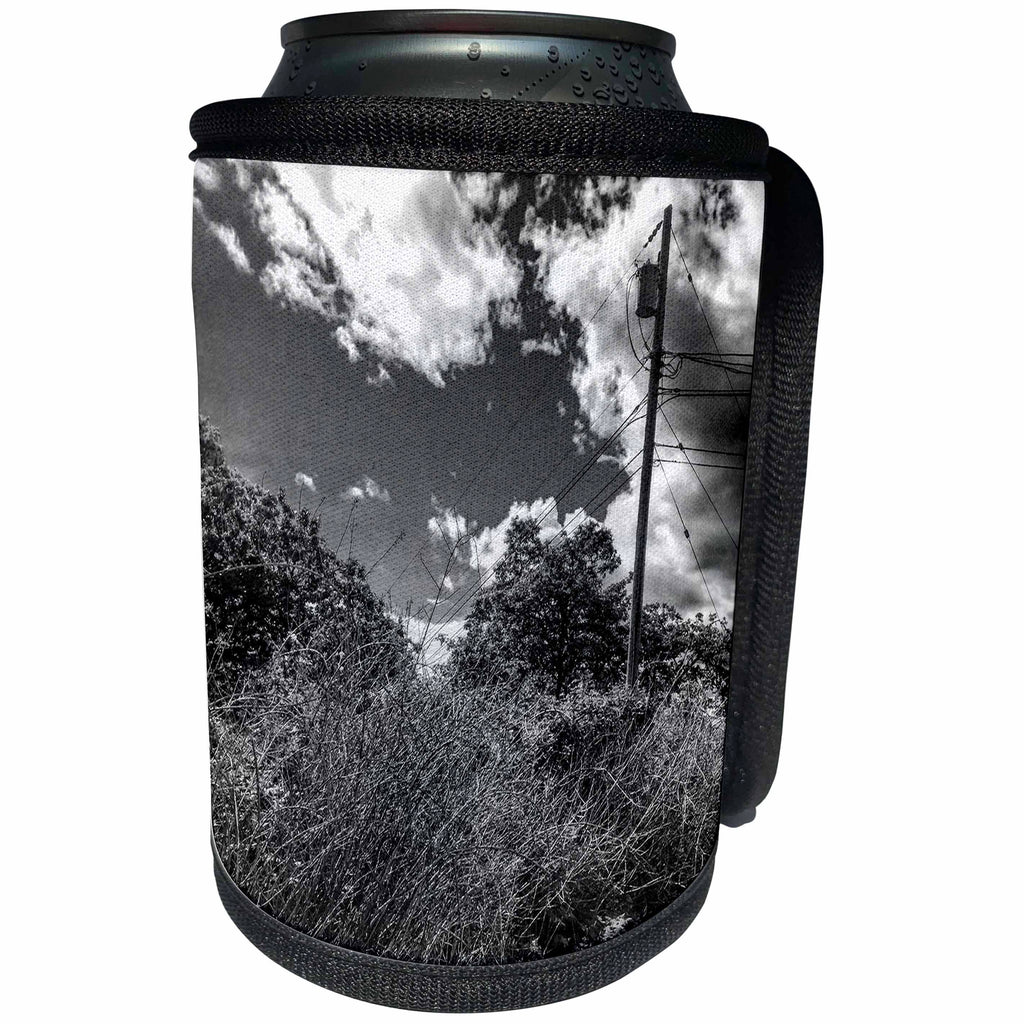 3dRose DYLAN SEIBOLD - PHOTOGRAPHY - UTILITY POLE MOUNTAIN - Can Cooler Bottle Wrap (cc_245713)