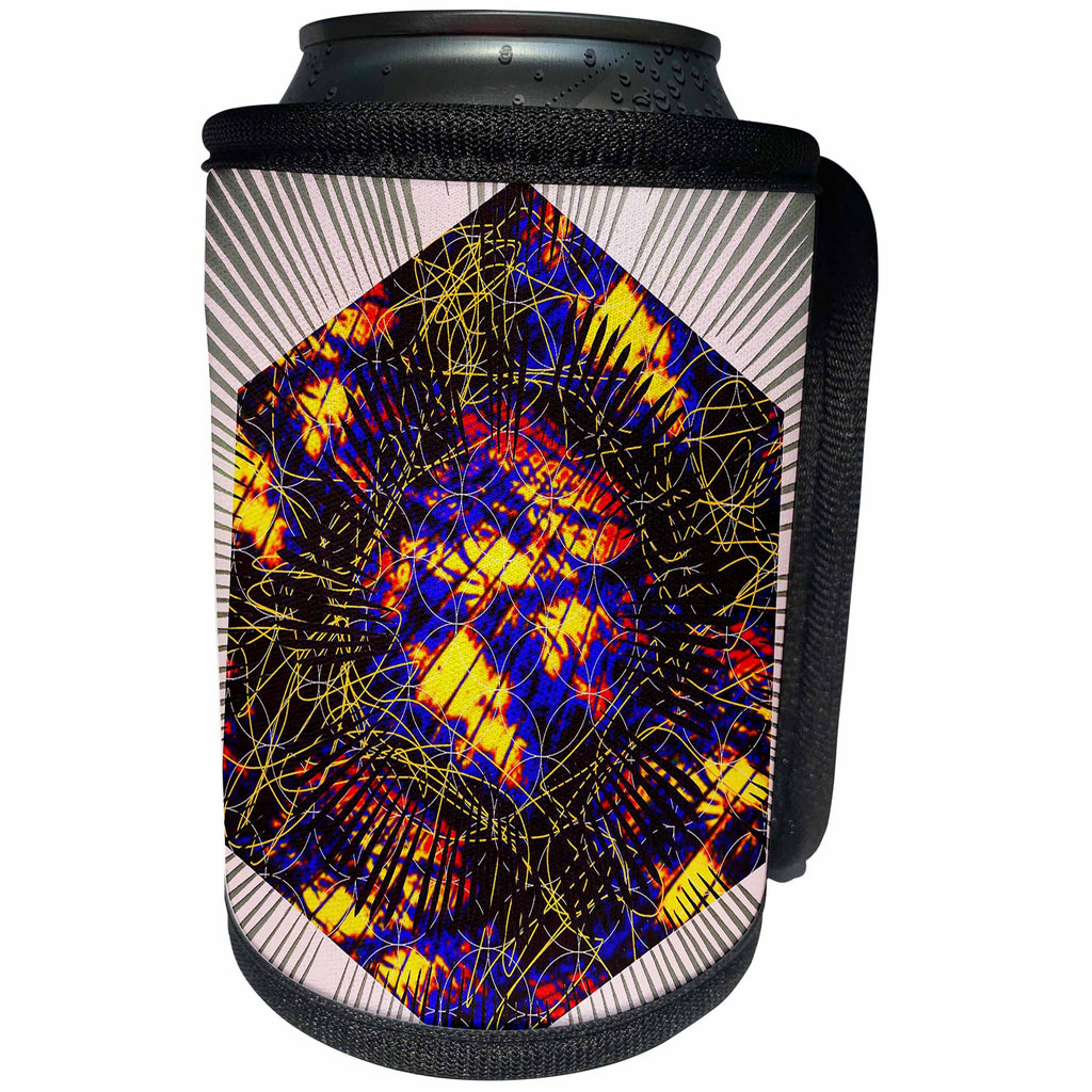 3dRose DYLAN SEIBOLD - PHOTO ABSTRACTION - EXPLOSIVE ART CUBE - Can Cooler Bottle Wrap (cc_245723)