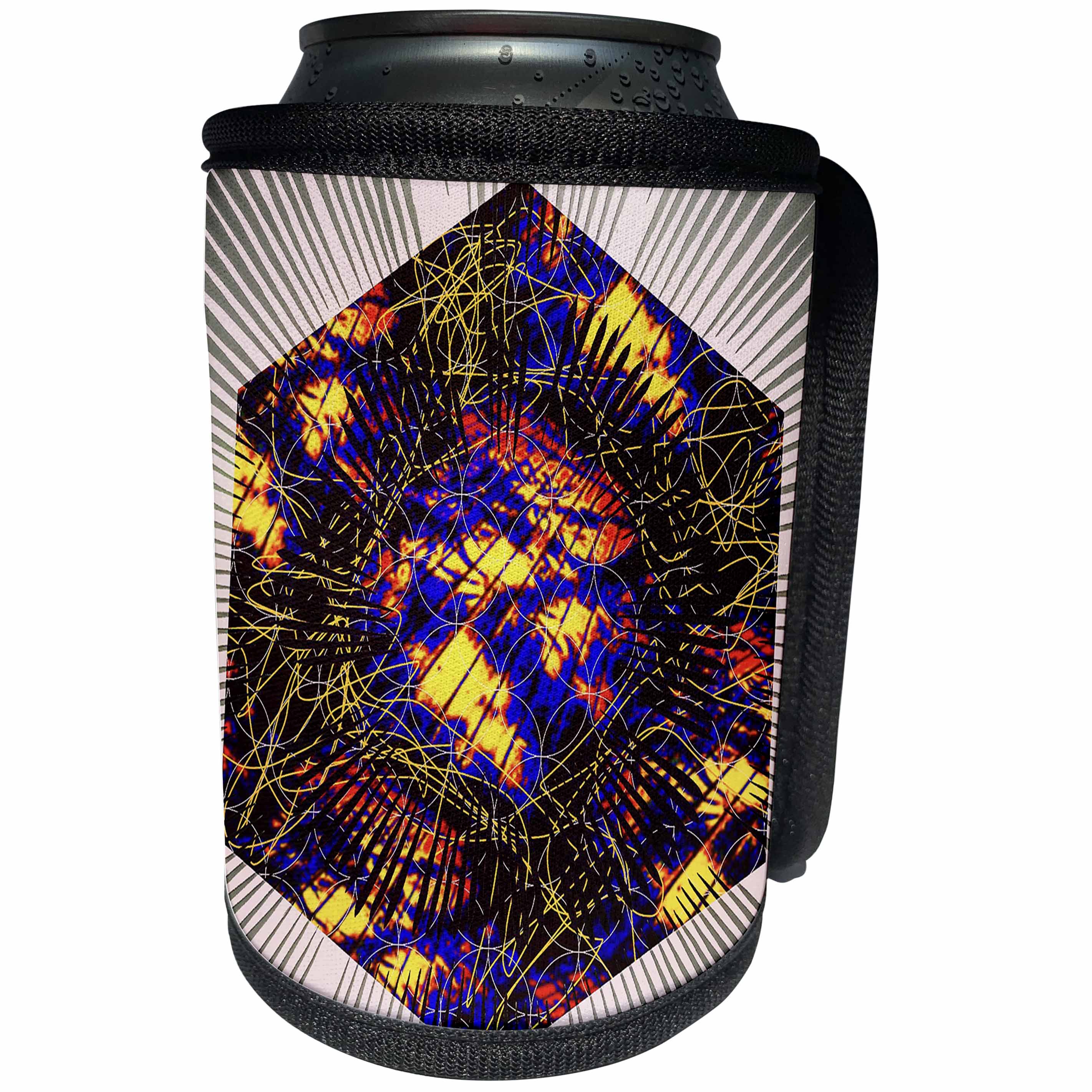 3dRose DYLAN SEIBOLD - PHOTO ABSTRACTION - EXPLOSIVE ART CUBE - Can Cooler Bottle Wrap (cc_245723)