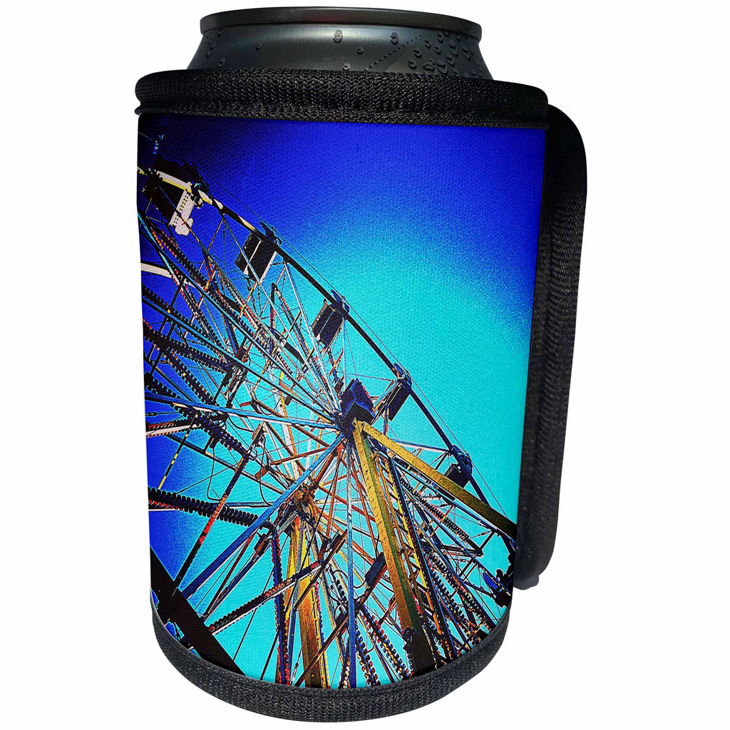3dRose DYLAN SEIBOLD - PHOTOGRAPHY - FERRIS WHEEL - Can Cooler Bottle Wrap (cc_245742)