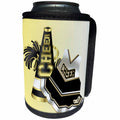 3dRose TNMGraphics Sports - Cheerleader Black and Gold - Can Cooler Bottle Wrap (cc_245749)