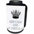 3dRose TNMGraphics Sayings - Keep Calm and Eat Chocolate - Can Cooler Bottle Wrap (cc_245754)