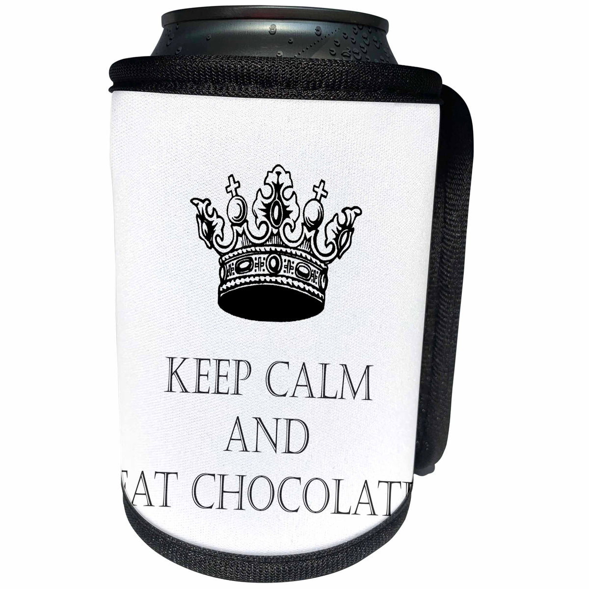 3dRose TNMGraphics Sayings - Keep Calm and Eat Chocolate - Can Cooler Bottle Wrap (cc_245754)
