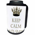 3dRose TNMGraphics Sayings - Keep Calm and Smile - Can Cooler Bottle Wrap (cc_245755)