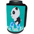 3dRose TNMGraphics Animals - Ride Panda Ride Bike Image - Can Cooler Bottle Wrap (cc_245764)