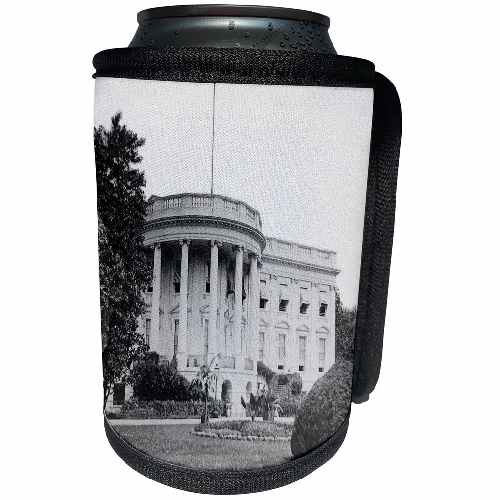 3dRose Scenes from the Past Magic Lantern - White House South Front Lawn Washington DC Circa 1890s Vintage - Can Cooler Bottle Wrap (cc_246039)