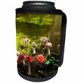3dRose Scenes from the Past Magic Lantern - Vintage Fantastic Funky Fungus Mushrooms in the Forest 1890s - Can Cooler Bottle Wrap (cc_246047)