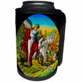 3dRose Scenes from the Past Magic Lantern - Vintage Bible Story Moses Smashes the Ten Commandments Golden Calf - Can Cooler Bottle Wrap (cc_246054)