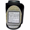 3dRose Scenes from the Past Magic Lantern - Vintage Welsh Evening Prayer The Lords Prayer Magic Lantern 1890 - Can Cooler Bottle Wrap (cc_246064)