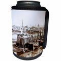 3dRose Scenes from the Past Magic Lantern - Victorian Era Pier at Peel Circa 1890 Isle of Man Vintage Brittania - Can Cooler Bottle Wrap (cc_246140)