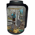 3dRose Scenes from the Past Magic Lantern - Victorian Tale The Village Blacksmith No. 4 Vintage 1890 Antique - Can Cooler Bottle Wrap (cc_246165)