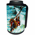 3dRose Scenes from the Past Magic Lantern - Victorian Era Rescue at Sea Vintage Lifeboat Men 1880s - Can Cooler Bottle Wrap (cc_246171)