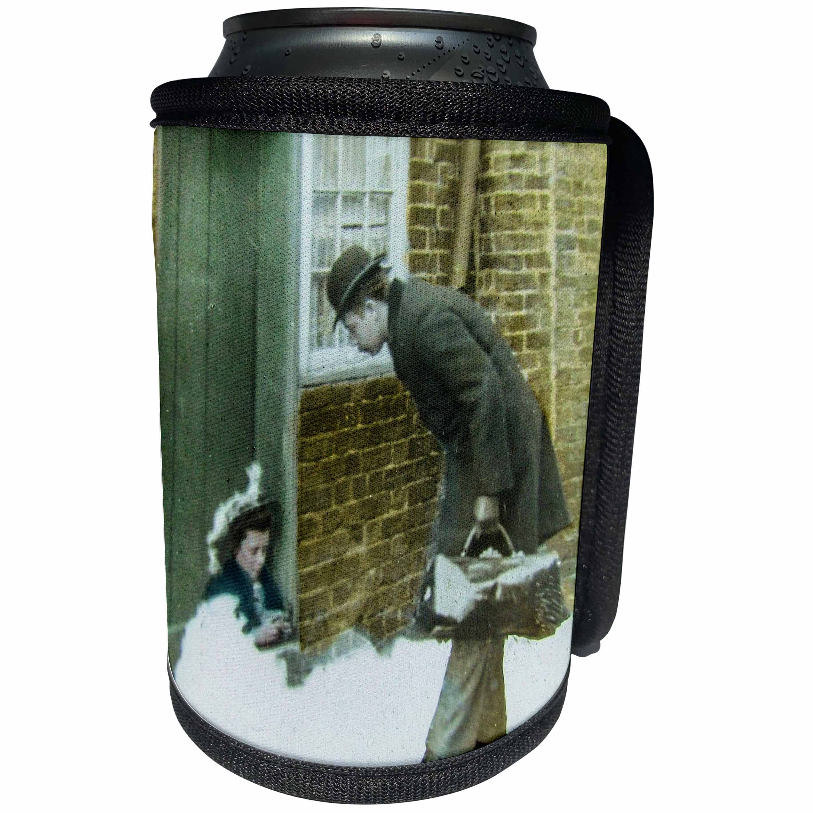 3dRose Scenes from the Past Magic Lantern - Victorian Tale Nelly the Matchstick Girl No. 4 Magic Lantern Vintage - Can Cooler Bottle Wrap (cc_246189)