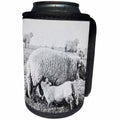 3dRose Scenes from the Past Magic Lantern - Victorian View of Shropshire Sheep Ewes and Lambs 1890 Farming - Can Cooler Bottle Wrap (cc_246204)