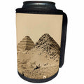 3dRose Scenes from the Past Magic Lantern - Vintage Stepped Pyramid of Sakkara Egyptian Archeology Egypt History - Can Cooler Bottle Wrap (cc_246421)