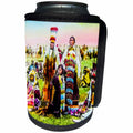 3dRose Scenes from the Past Magic Lantern - Vintage Native Indian Chief and Tribal Members Vancouver Island 1910 - Can Cooler Bottle Wrap (cc_246433)