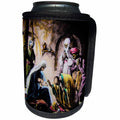 3dRose Scenes from the Past Magic Lantern - Vintage Christianity Bible Story The Wise Men and Baby Jesus - Can Cooler Bottle Wrap (cc_246444)