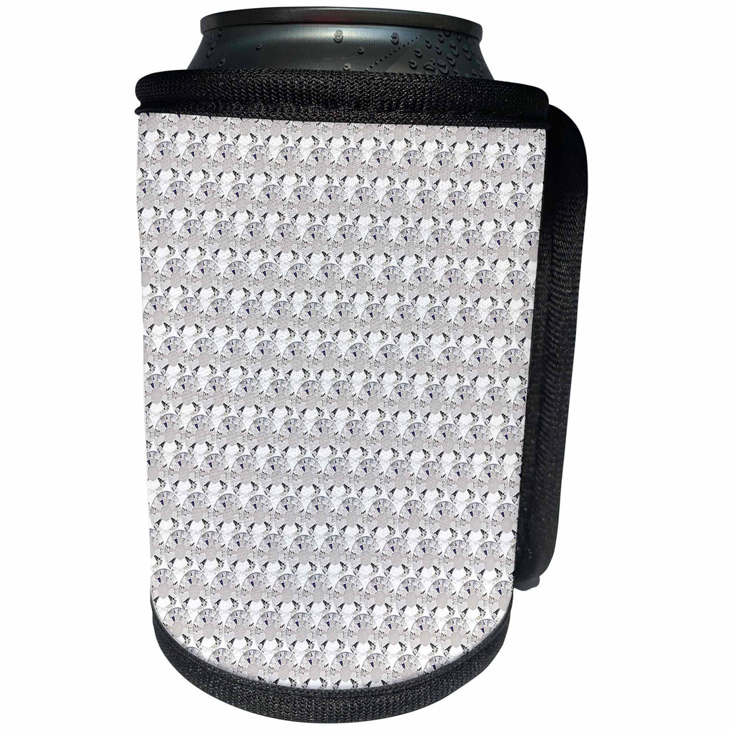 3dRose Janna Salak Designs Rhinestone Designs - Clear Diamond Rhinestone Gem Print - Can Cooler Bottle Wrap (cc_24649)
