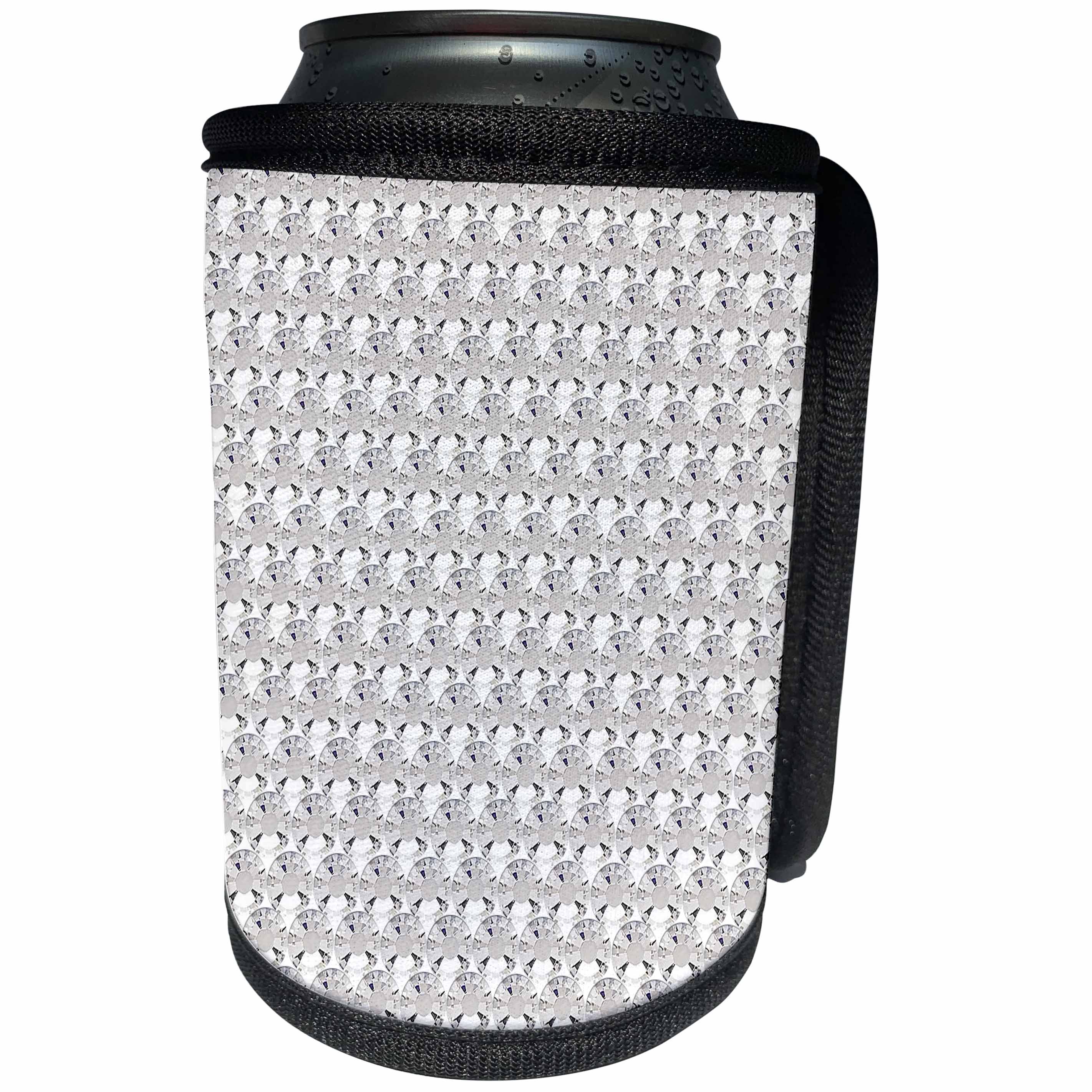 3dRose Janna Salak Designs Rhinestone Designs - Clear Diamond Rhinestone Gem Print - Can Cooler Bottle Wrap (cc_24649)