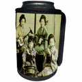 3dRose Scenes from the Past Magic Lantern Slides - Vintage Japanese Group of Geishas Playing Traditional Music - Can Cooler Bottle Wrap (cc_246539)